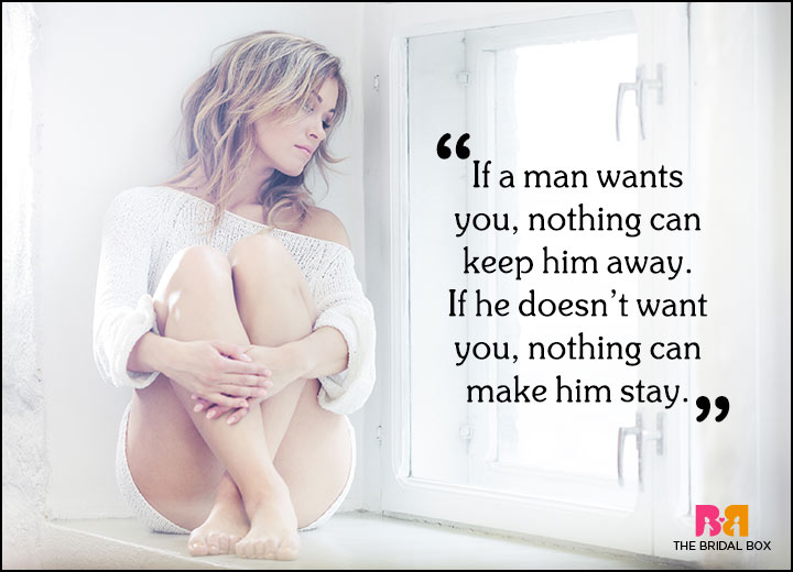 Sad Love Quotes - In A Man's World