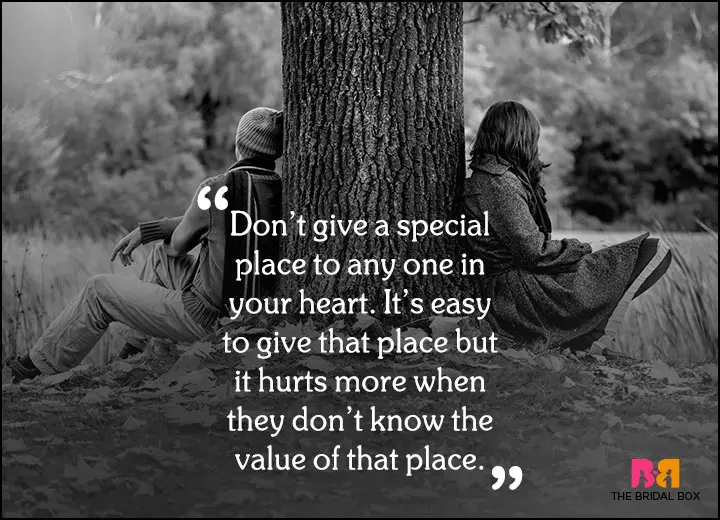 Sad Love Quotes - The Value