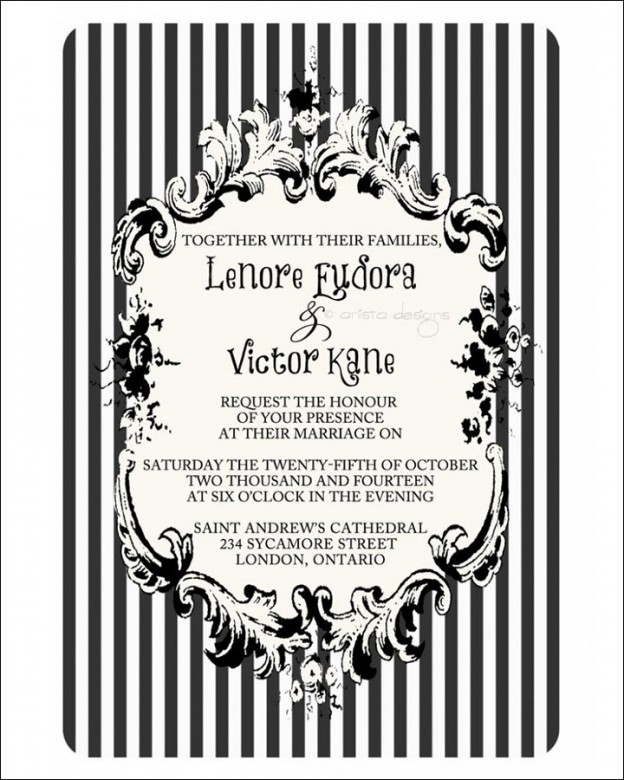 10 Trendy Black And White Wedding Invitations