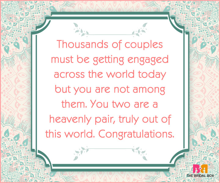 Engagement Wishes - A Heavenly Pair