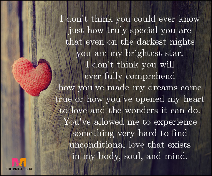 Unconditional Love Poems - You Are My Brightest Star
