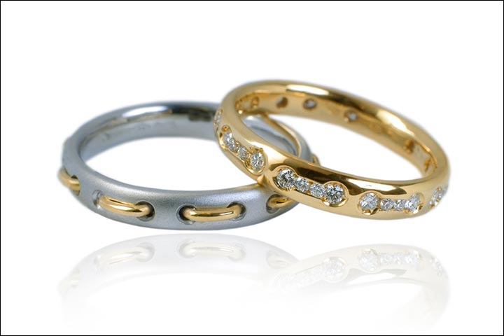 Wedding Rings - Yellow Gold And White Gold Wedding Rings