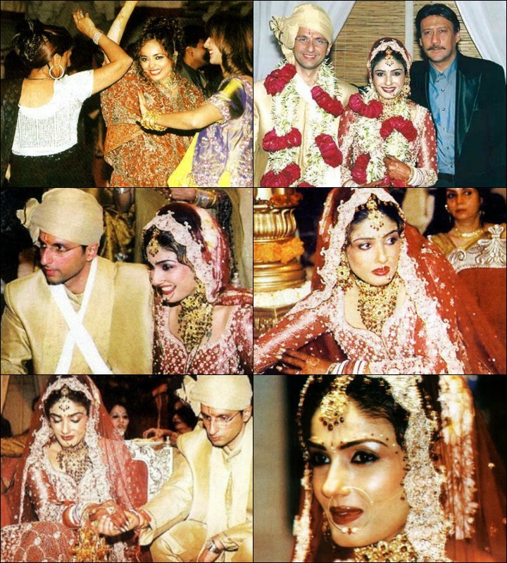 The Raveena Tandon Wedding - Raveena Tandon And Anil Thadani At Their Wedding