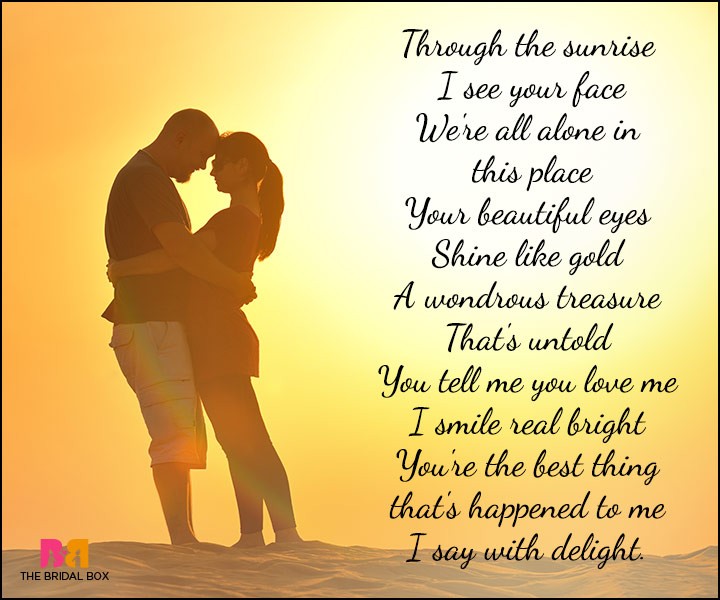 Cute Love Poems - Your Eyes Shine Like Gold