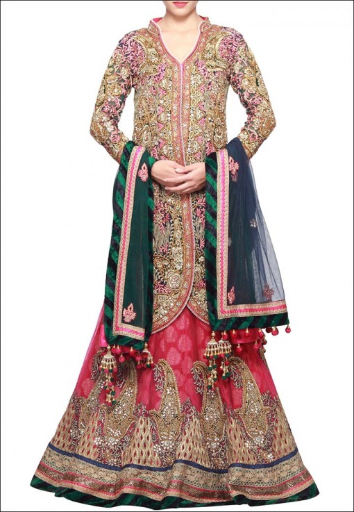 heavy lehenga for engagement