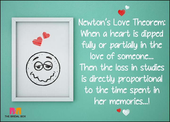 Funny Love SMS - Newton's Rolling In His Grave Right Now