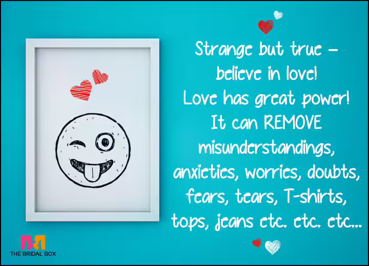 Funny Love SMS - Love Has Great Power Funny Love SMS - Love Has Great Power