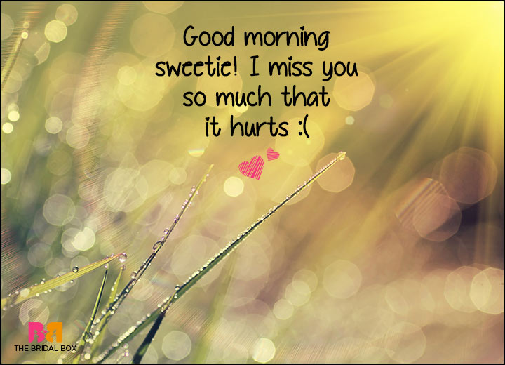 Good Morning Love SMS - It Really Hurts