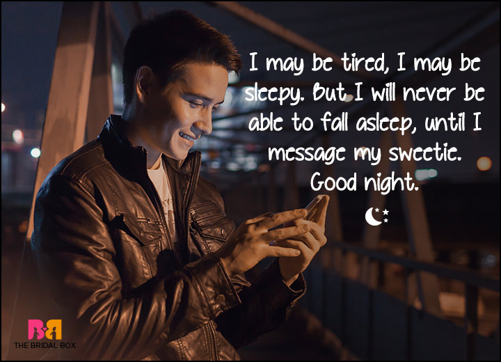 Good Night Love SMS - I May Be Sleepy