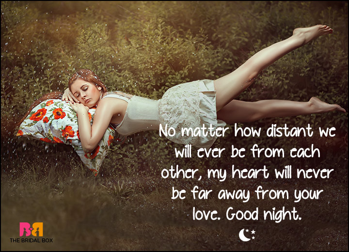 Good Night Love SMS - My Heart Will Never Be Far Away