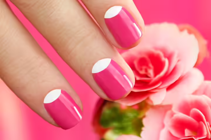 Half Moon Nail Art Half Moon Nail Art
