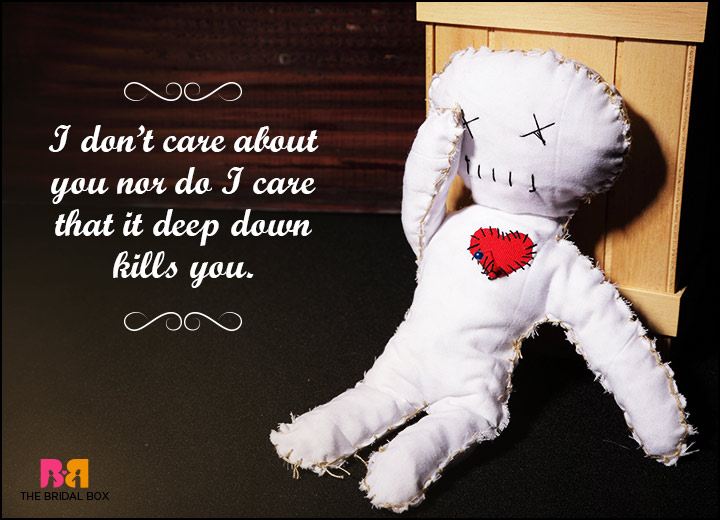 Hate Love Quotes - I Don't Care About You 