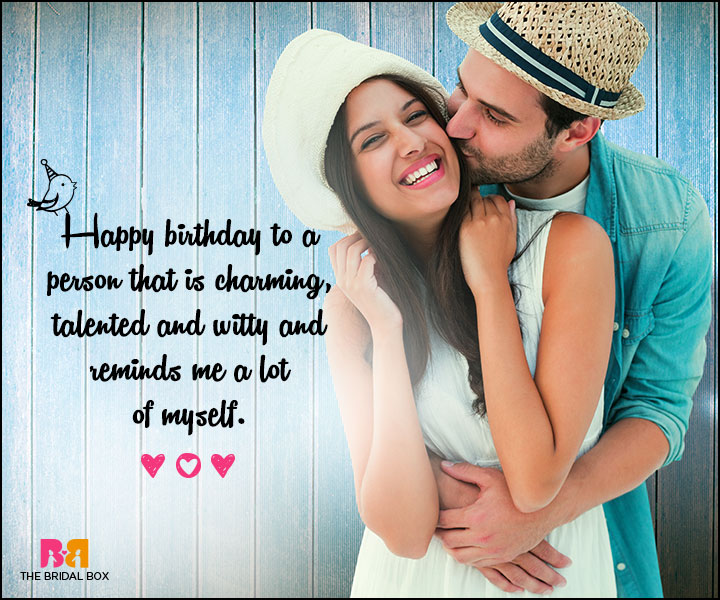 Love Birthday Messages - Charming Talented And Witty