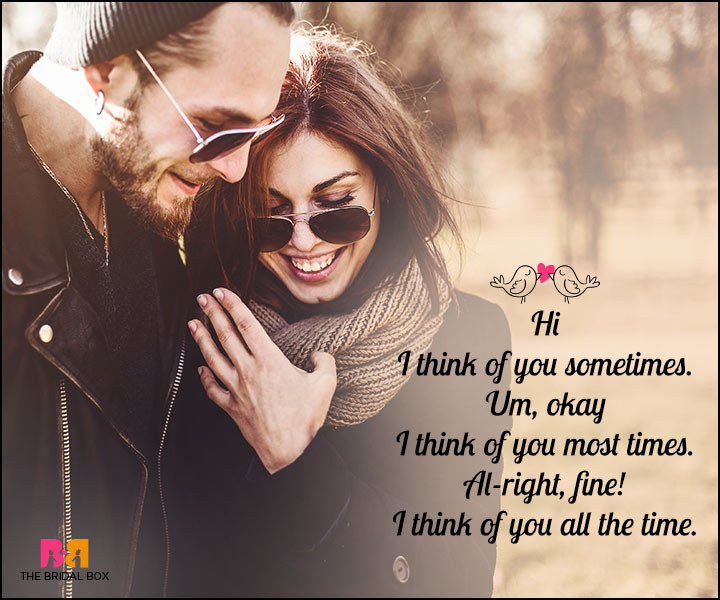 Romantic Love SMS - I Think Of You All The Time