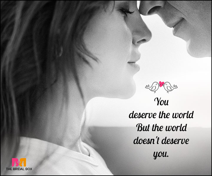 Romantic Love SMS - You Deserve The World