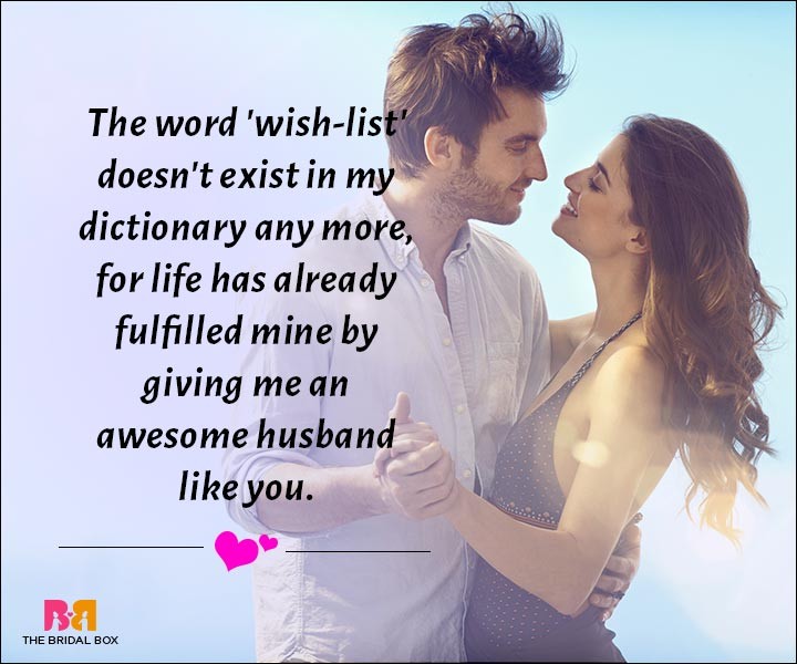 Love Messages For Husband - My Wish List