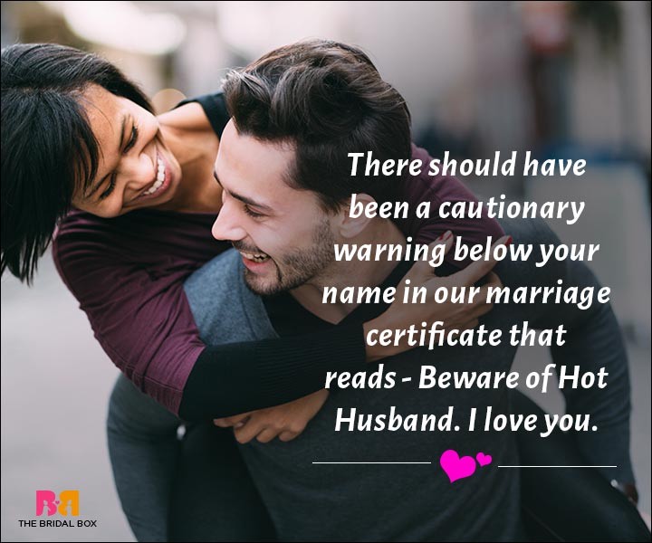 Love Messages For Husband - Beware Of Hot Husband