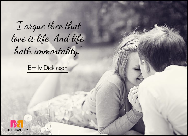 Short Love Quotes - Immortal Is Our Love - Emily Dickinson
