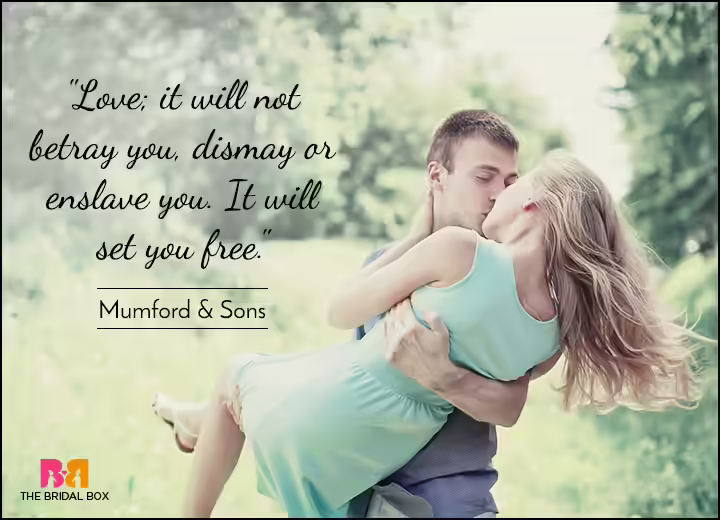Short Love Quotes - Your Love Sets My Soul Free - Momford And Sons Short Love Quotes - Your Love Sets My Soul Free - Momford And Sons