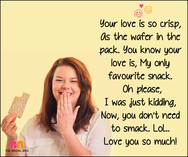 Funny Love Poems - My Favourite Snack