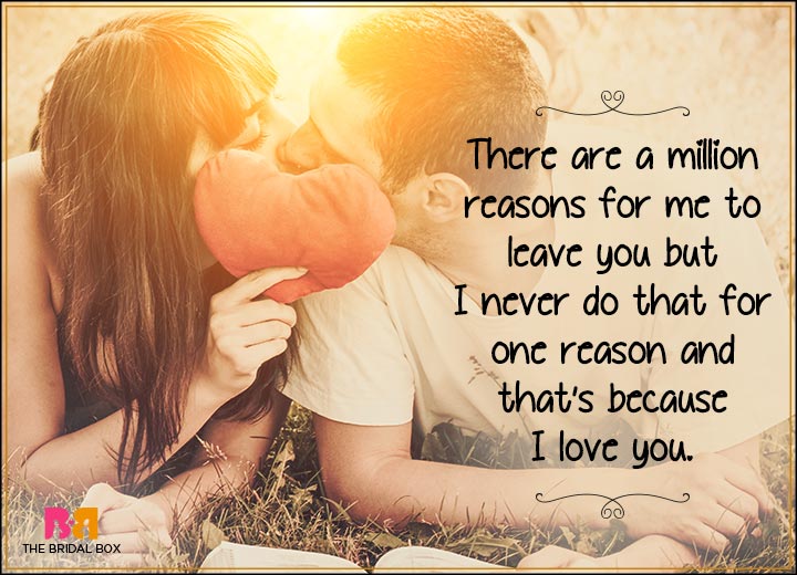I Love You Status - A Million Reasons