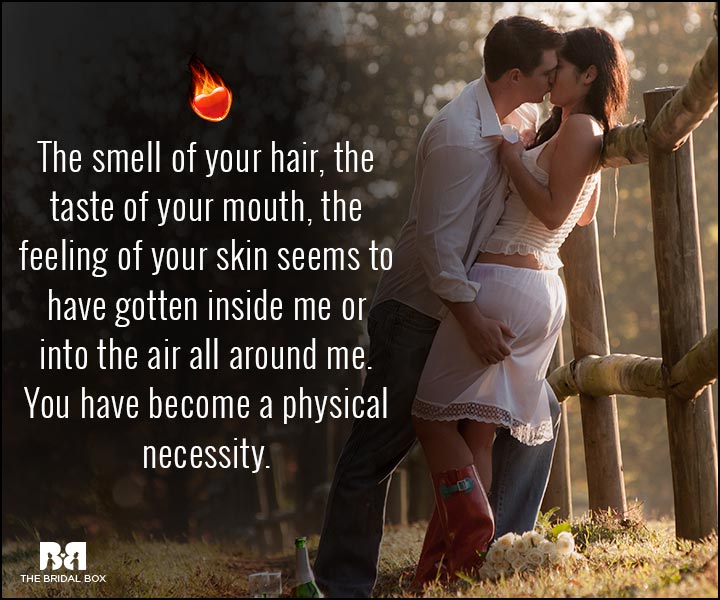 Sexy Love Quotes - The Smell Of Your Hair