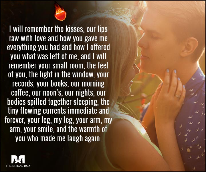 Sexy Love Quotes - I Will Remember