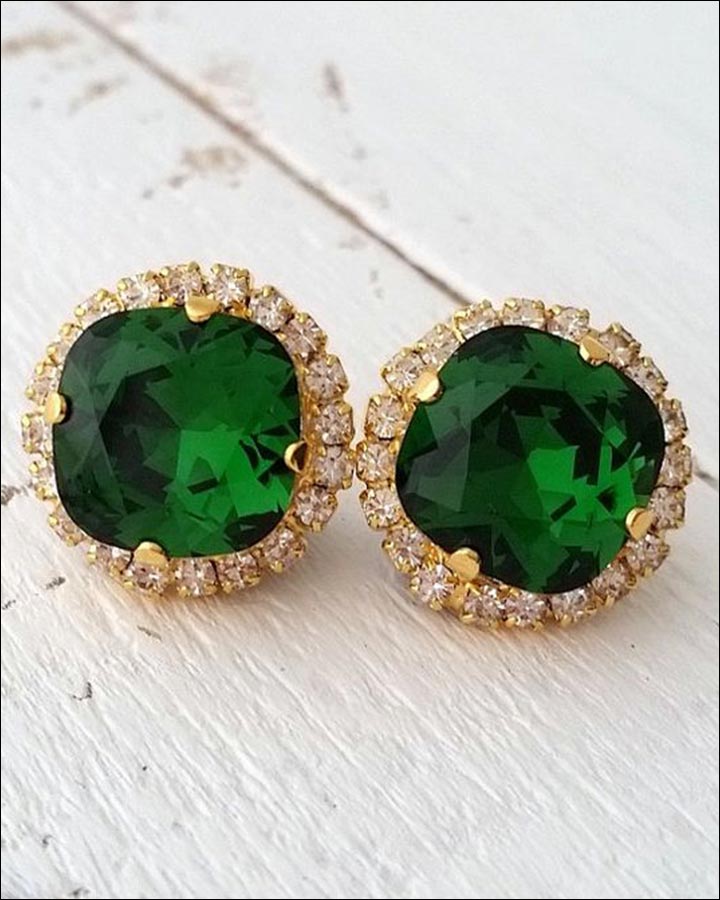 Wedding Earrings - Green Galore
