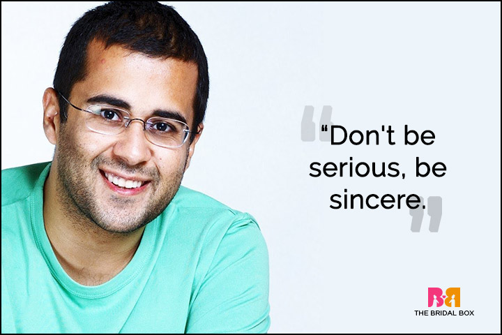 Chetan Bhagat Quotes On Love - So Serious