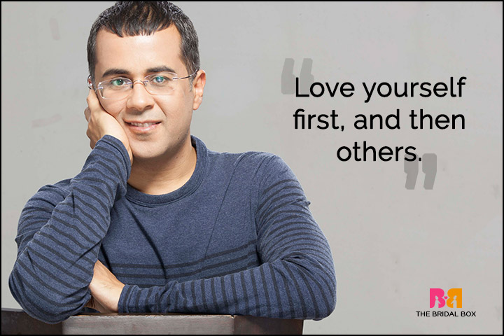 Chetan Bhagat Quotes On Love - Love Yourself