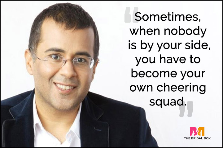 Chetan Bhagat Quotes On Love - Your Own Cheering Squad
