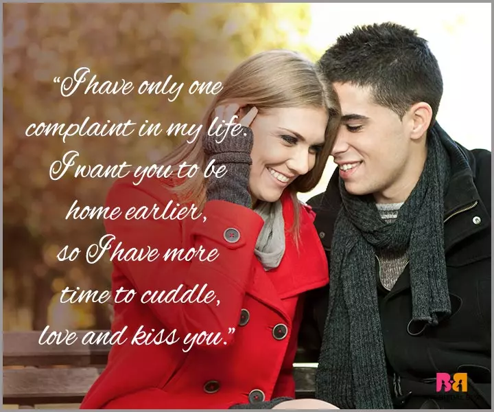 I Love You Messages For Husband - Only One Complaint