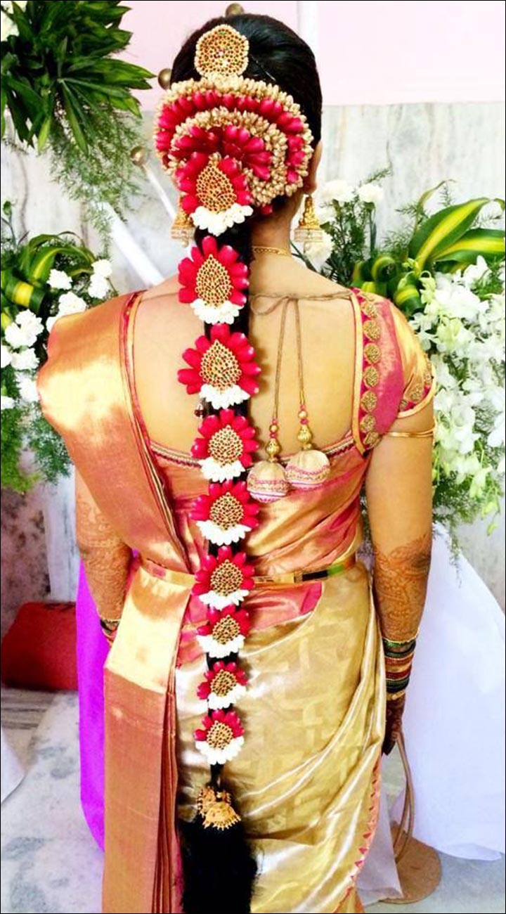 Hindu Bridal Hairstyles - Flower Trail