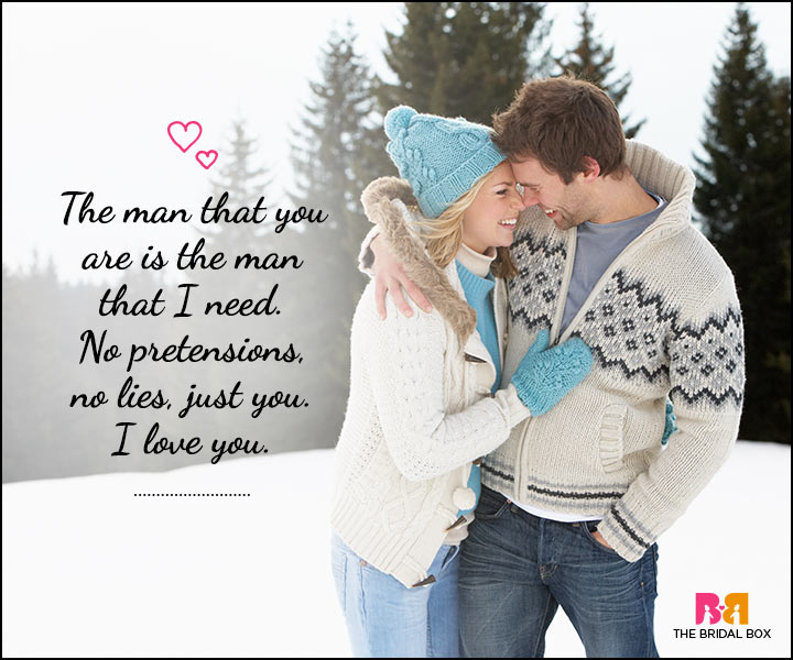 Love SMS For Him - The Man That I Need