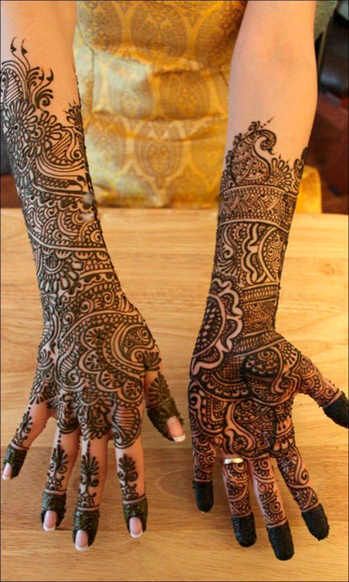 100+ Bridal Mehndi Designs for Full Hands | Wedding - TailoringinHindi