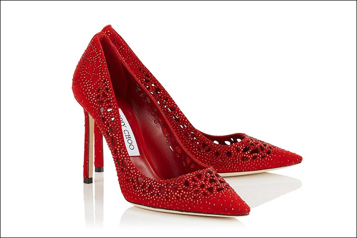 Colourful Bridal Shoes - Red Jimmy Choos