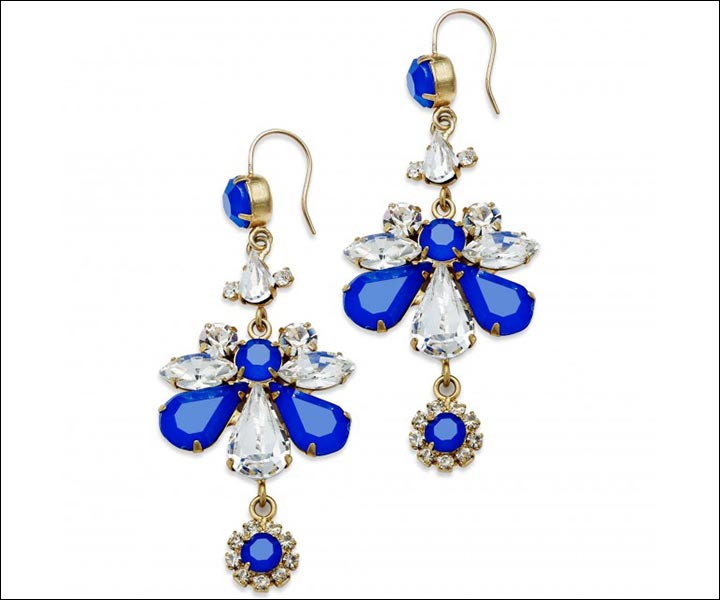 Bridal Earrings - Blue