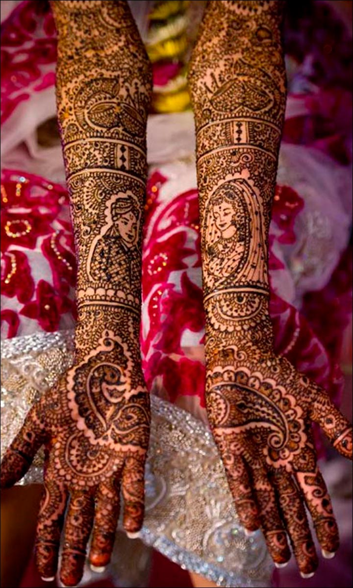 Rajasthani Bridal Mehndi Designs - The Classic Dulha Dulhan Rajasthani Bridal Mehndi Design