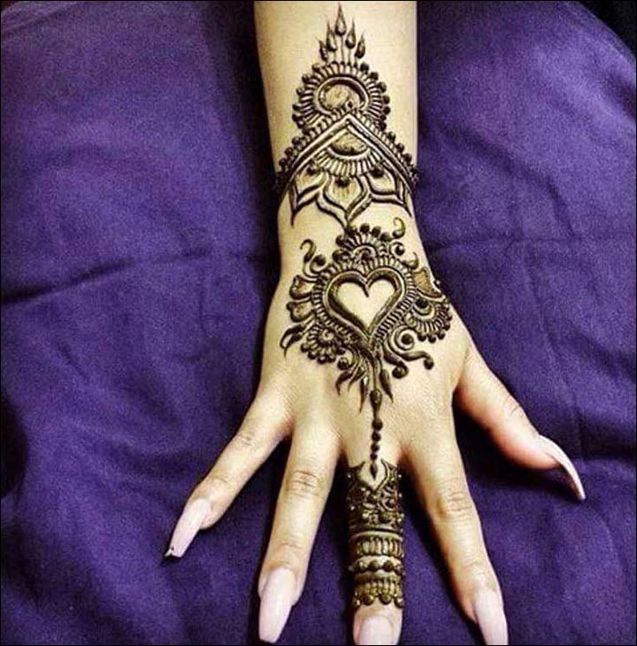 Heart Mehndi Designs: 15 Beautiful And Splendid Henna Works