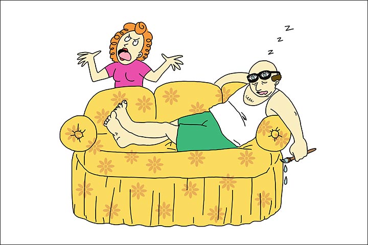 While it may seem funny to some, a lazy husband can become quite an inconve...
