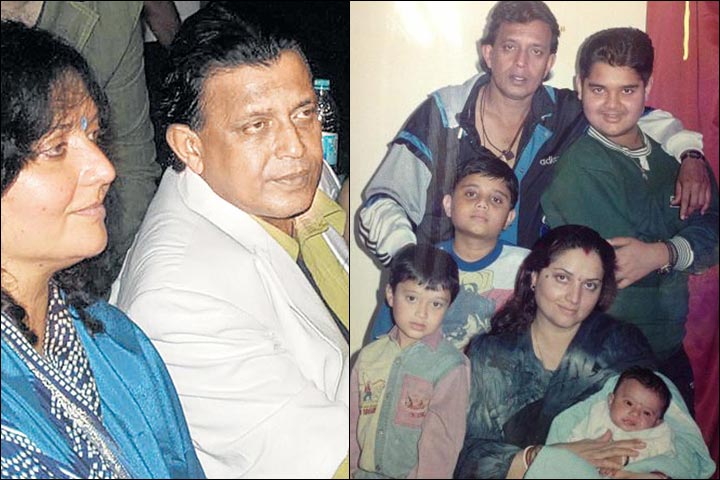 Mithun Chakraborty Marriage - Mithun And Yogeeta With Their Kids Mahaakshay, Rimoh, Dishani And Namashi