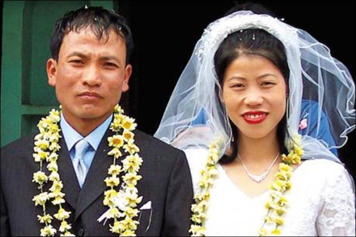 Mary Kom's Marriage - Mary And Karung Minutes After Their Wedding 