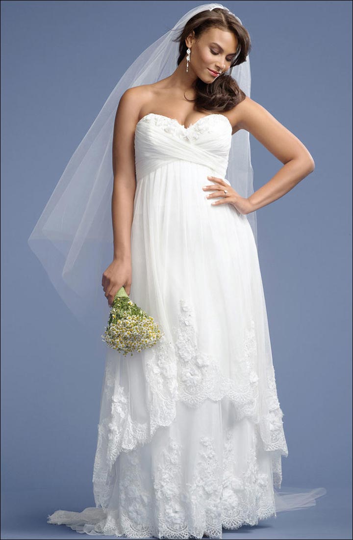 Wedding Dress Styles For Body Types - The Apple Shaped Delight