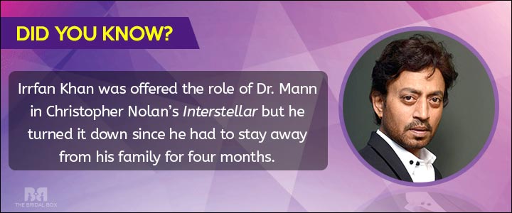 Irrfan Khan's Marriage - Interstellar Trivia