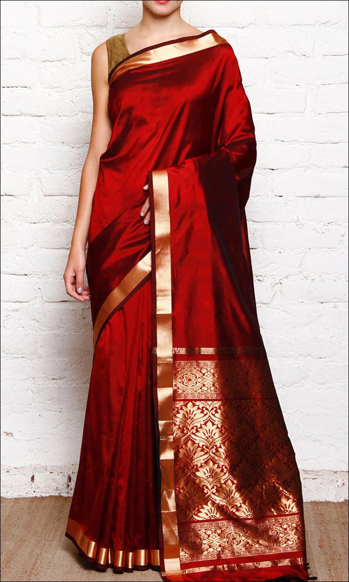 The-Kanjivaram-Silk-Saree-Beautiful Dresses You Can Wear For To Your BFF's Wedding