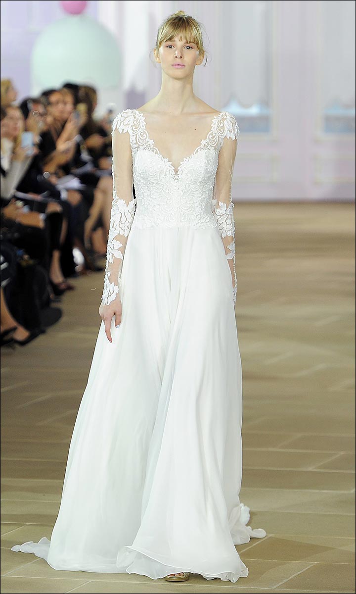 Chiffon-Gown-With-Sheer-Applique--wedding-dresses -long-sleeves-trends