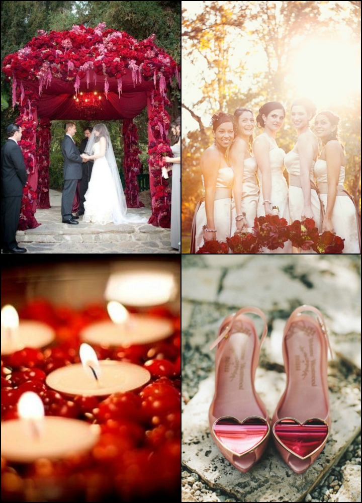 Cranberry And Gold-Wedding Color Combos