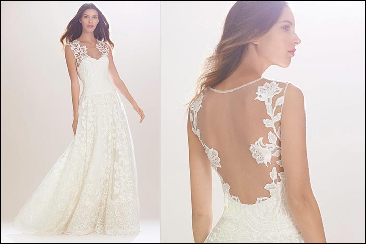 Floral-Bouquet-Embroidered--Carolina- Herrera-Wedding -Dresses