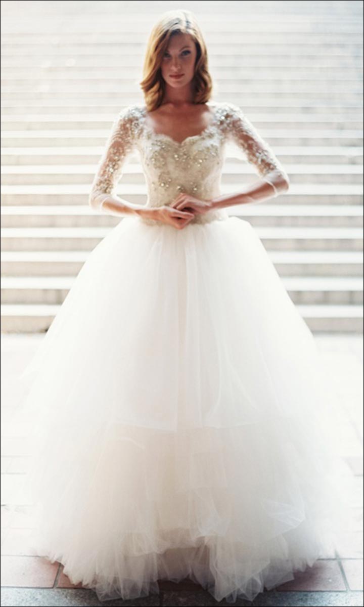 Sparkle-And-Tulle-wedding-dresses -long-sleeves-trends