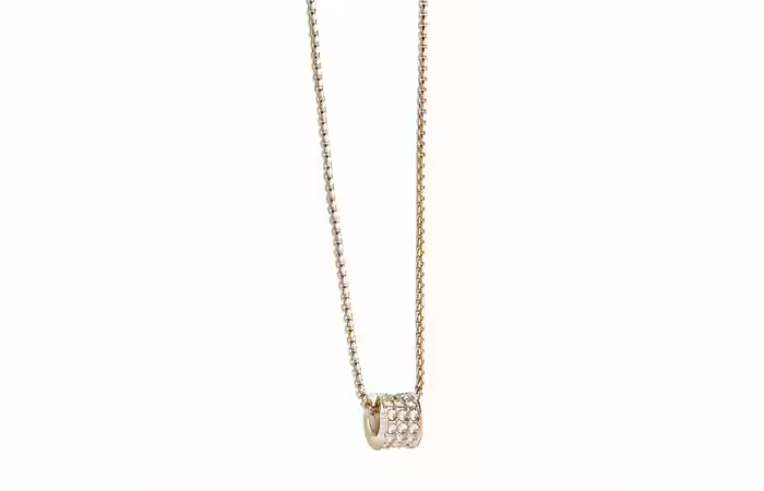 Charm drop lightweight gold necklace